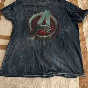 Marvel Blue and Red Short Sleeve Tee with Avengers Logo